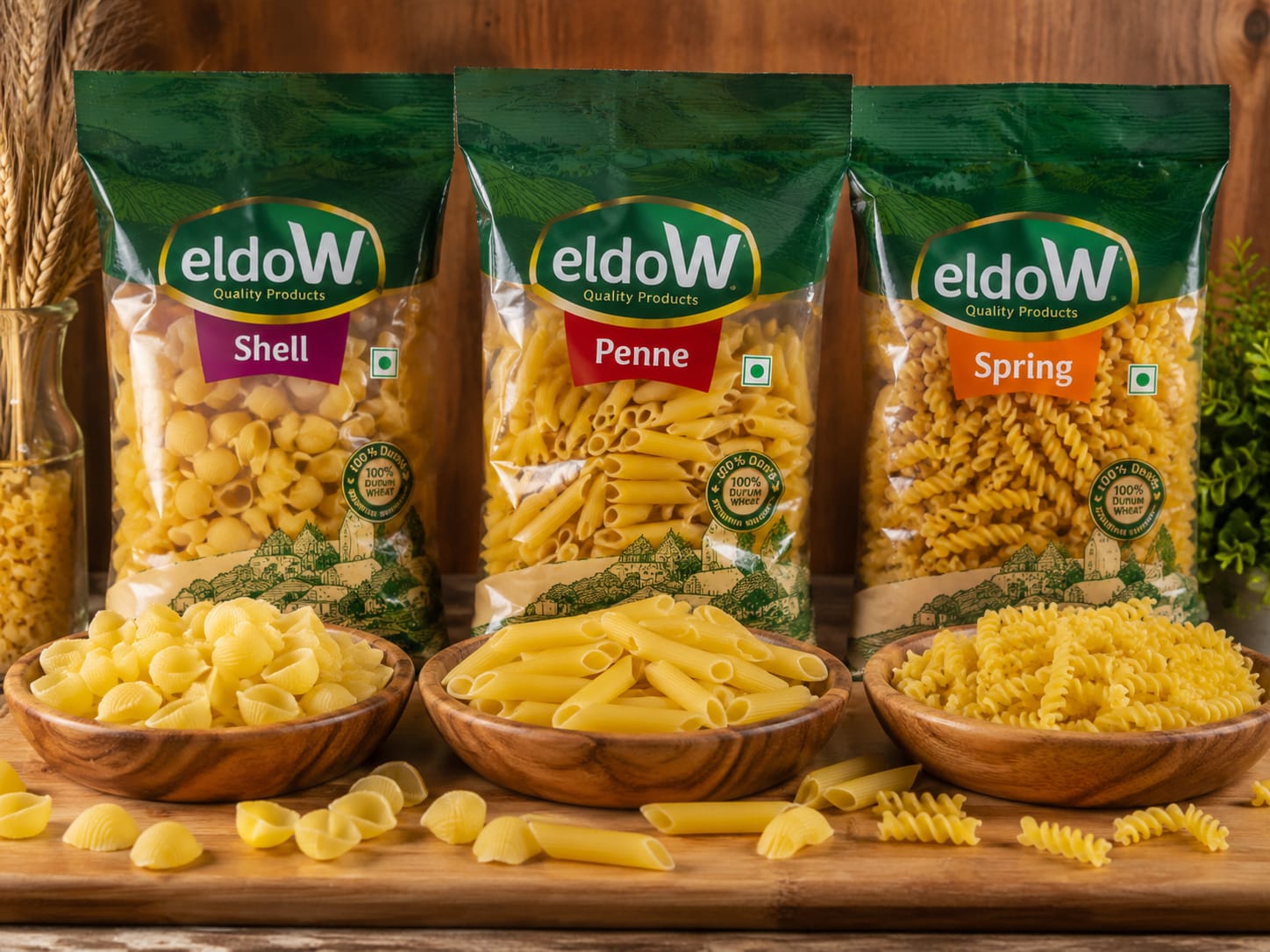 Colorful Pasta Varieties