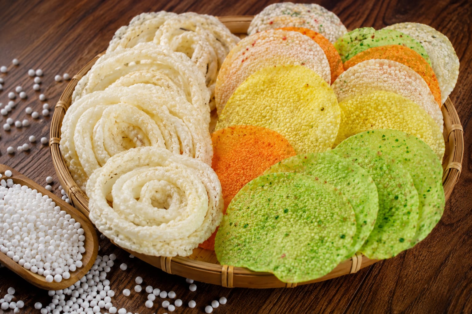 Traditional Kurdai and Sabudana Papad